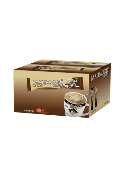 Mahmood Coffee محمود قهوة سريعة التحضير 3 في 1 مع رغوة الحليب 48 قطعة × 18 جر...