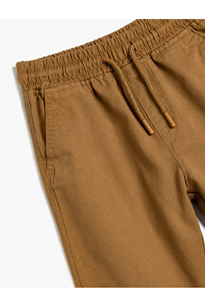 Koton Jogger Okul Pantolonu Beli Bağlamalı Pamuklu Cepli