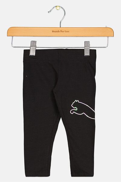 Puma Toddlers Girl Brand Logo Legging, Black