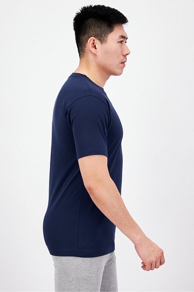 New Balance Men Sportswear Fit Short Sleeve Outdoor T-shirts, Dark Teal Blue