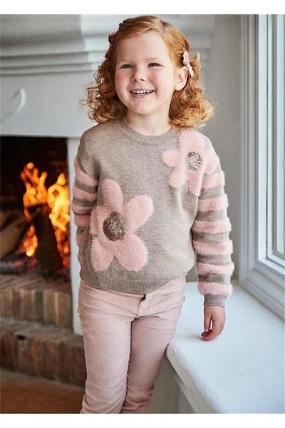 MAYORAL Brown Glitter Girl's Trousers 4503