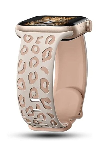 Alstrap Watch 6 7 8 9 10 Se Ultra Uyumlu 44-45-46-49mm Leopar Desenli Silikon...