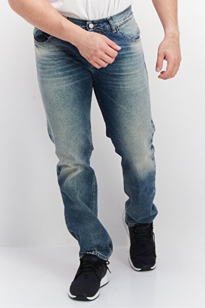 Frankie Morello Men Regular Fit Wash Non-Stretchable Denim, Blue