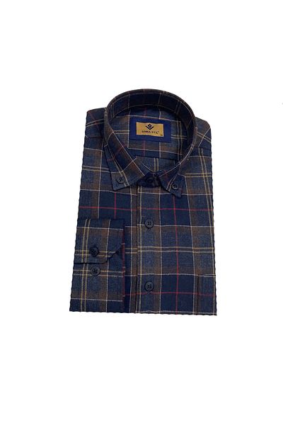 dcn giyim 1985 Men's Classic Cut Wool Shirt-Sy6
