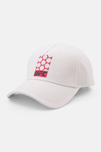 UFC Men Brand Logo Adjustable Baseball Cap, White