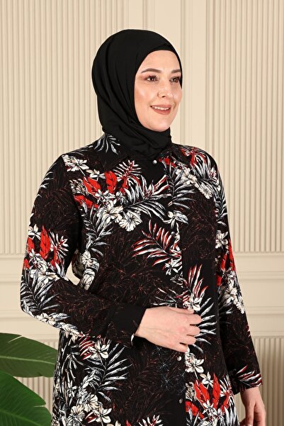 Ferace Women's Hijab Plus Size Long Shirt Tunic