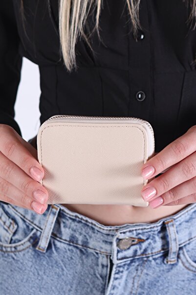 Rays 024 Zippered Mini Wallet Cream