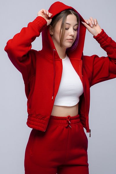 FEEL STYLE Σετ φόρμας βαμβακερής στάμπας με λευκό σχέδιο στην πλάτη - 3 κλωστές χοντρό ύφασμα