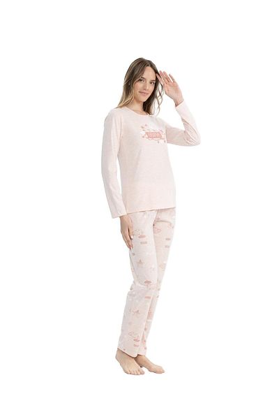 U.S. Polo Assn. Us Polo Assn. Women's Long Sleeve Round Neck Pajamas Set S25122