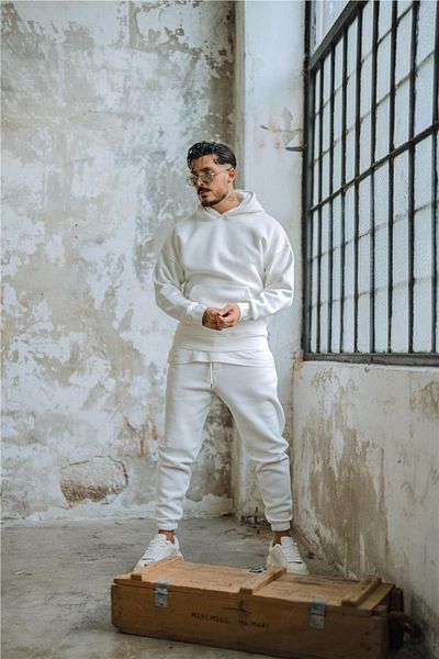BayBayan Ανδρικό Oversize Basic Υψηλής Ποιότητας Αθλητικό Μοντέλο Σετ Φόρμας