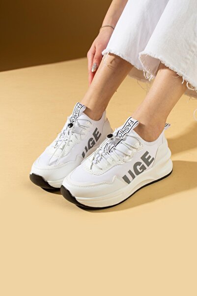 ShoeTek Leena Γυναικεία Sneakers Lace-Up Αθλητικά Παπούτσια Λευκά