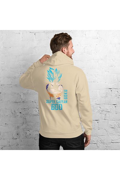 Moda Glo Φούτερ Unisex Saiyan Goku με στάμπα με κουκούλα