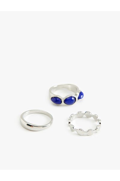 Koton 3 Piece Stone Detailed Ring Set