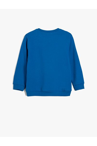 Koton Sweatshirt Long Sleeve Crew Neck Football Printed Raised