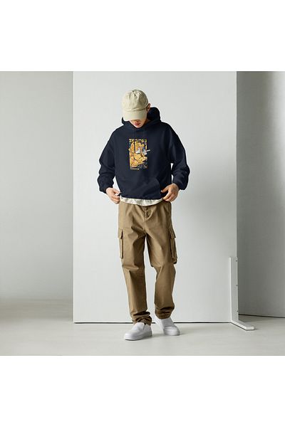 Moda Glo Унисекс суитшърт с качулка и щампа Zenutsu