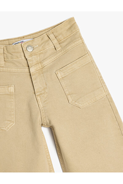 Koton Wide Leg and Pocket Cotton Jeans