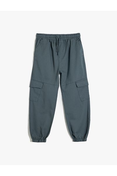 Koton Kalhoty Cargo Jogger s kapsami - zavazování v pase