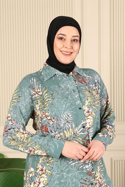 Ferace Women's Hijab Plus Size Long Shirt Tunic