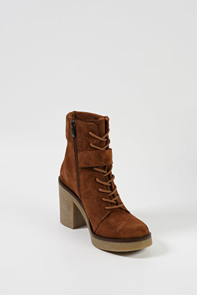 GLAZA Kadın Taba Hakiki Süet Deri Günlük Bot