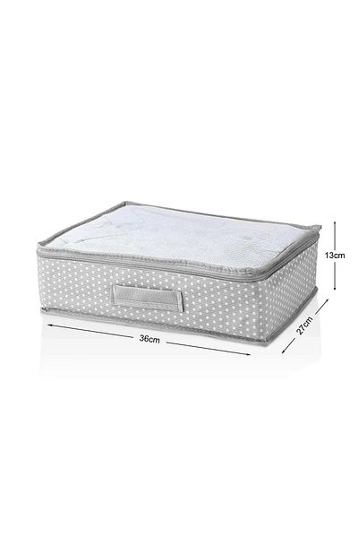 Özlem Toys Suitcase Travel Organizer 6 Pieces (Grey Dot Pattern)