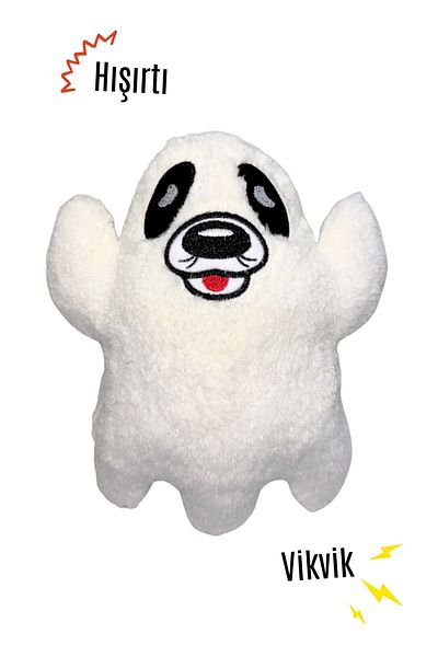 Havhav Plush Ghost Small Breed Dog Toy Halloween Themed Plush Dog Toys with Sound
