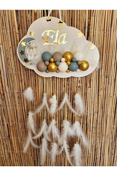 HD Different Kapı Süsü Ahşap Bulut Kapısüsü Bebek Odası Isimlik Strafor Toplu