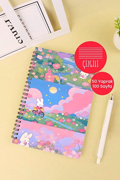 Anime Marketi Kawaii لطيف تحت عنوان A5 دفتر المدرسة دوامة 50 ورقة 100 صفحة - ...