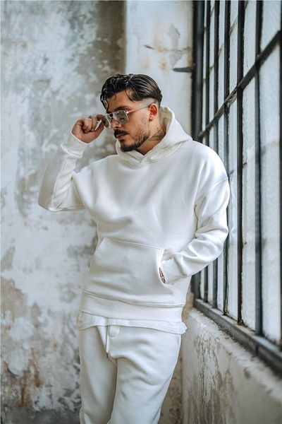 BayBayan Ανδρικό Oversize Basic Υψηλής Ποιότητας Αθλητικό Μοντέλο Σετ Φόρμας