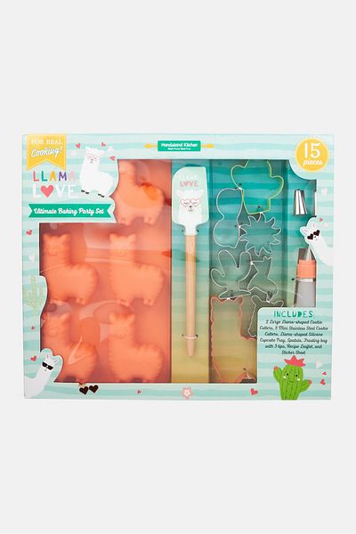 Handstand Kitchen 15 Pc Ultimate Baking Party With Recipes, Green Combo