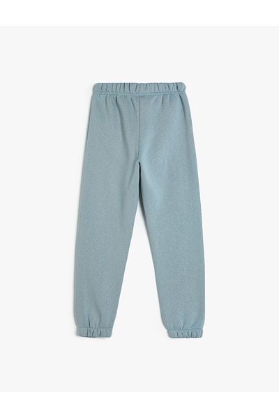 Koton Printed Jogger Sweatpants - Tie-Up Waist, Pockets