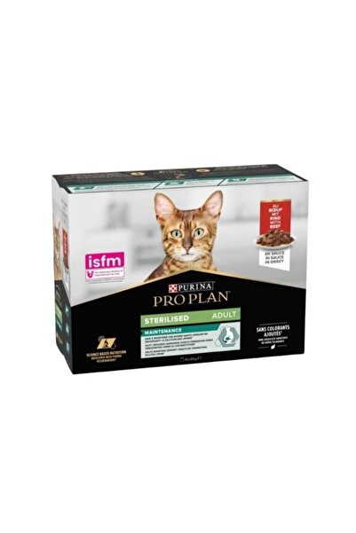 Pro Plan Sığır Etli Pouch Kısırlaştırılmış Konserve Kedi Maması 10 Adet 85 gr...