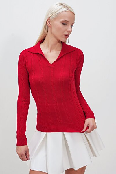 HAKKE Open Polo Neck Knitwear Sweater