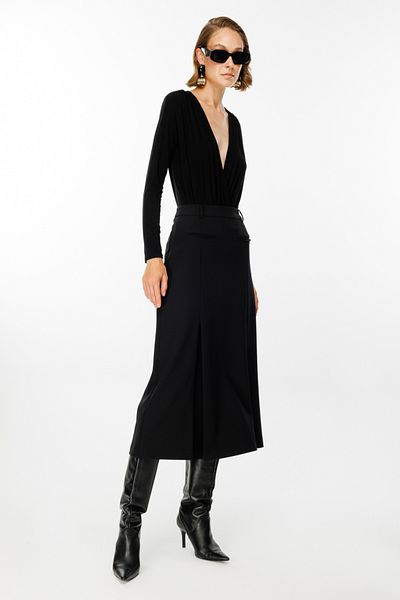 Ekol Midi Skirt with Ornamental Pockets