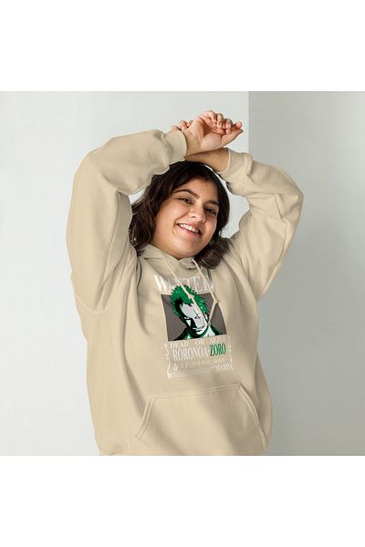 Moda Glo Φούτερ Unisex Zoro με στάμπα με κουκούλα