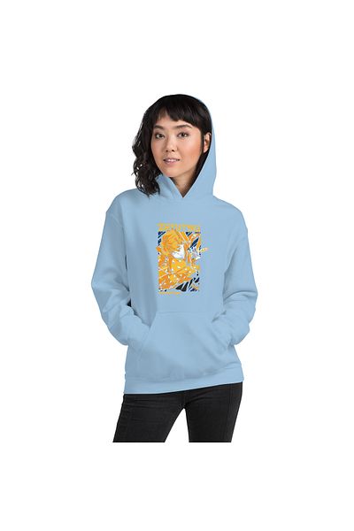 Moda Glo Hanorac unisex cu glugă cu imprimeu Zenutsu