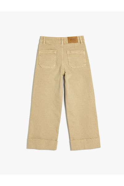 Koton Wide Leg and Pocket Cotton Jeans