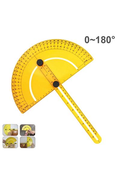 BGA 0-180 Degree Adjustable Protractor Angle Finder Miter Ruler