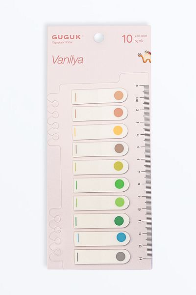 GUGUK Vanilla 10-color Transparent Pet Index - Post-it Sticky Note (Ggk-p012)