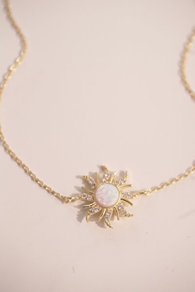 AŞIK ACCESSORIES Rapunzel Sun Bileklik,Beyaz Opal Taş-925 Ayar Gümüş