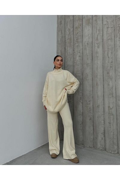 Holly Beez Turtleneck Turtleneck Sweater Trousers Knitwear Set