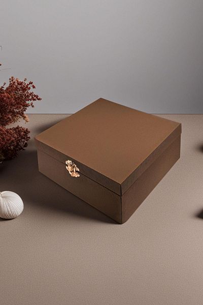 Kravatkolik Men's Gift Box Brown - Tie Cufflinks and Pin Kmk26
