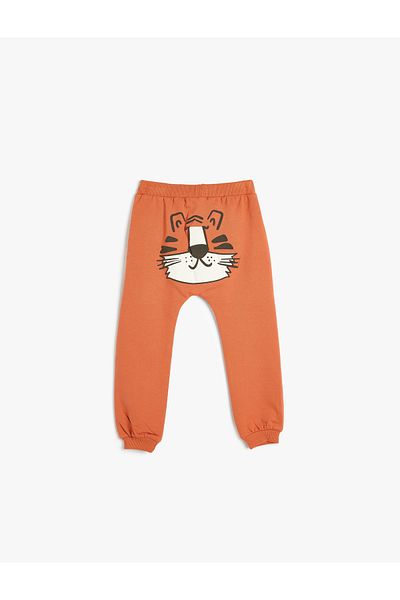 Koton Cotton Raster Jogger Sweatpants with Pocket Detail
