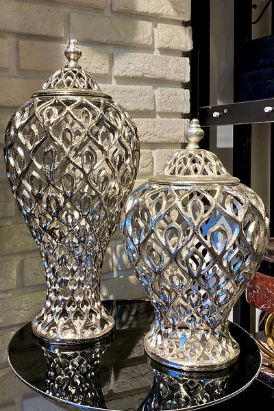 LAMEDORE 40-50 cm Double Cast King Cube Vase