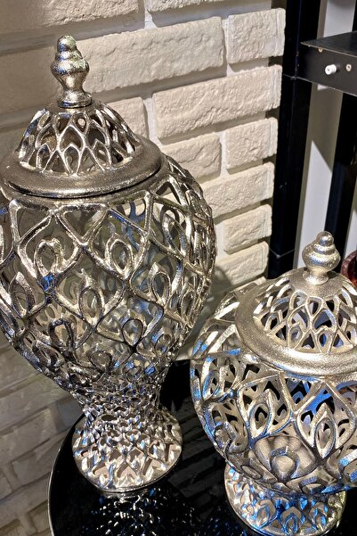 LAMEDORE Döküm İkili Şah Küp Vazo 40-50 Cm