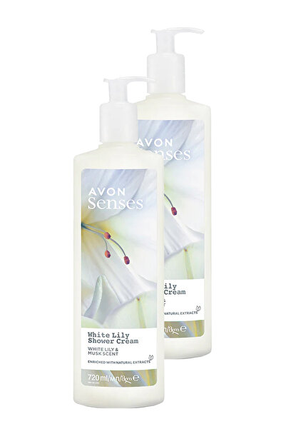 AVON Senses White Lily Beyaz Zambak Kokulu Duş Jeli 720 Ml. İkili Set