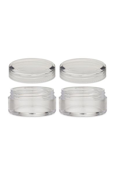 SPELT Transparent Lid Cosmetic Storage Mini Box - 3.8cm 10ml, Bottle Cream, Jar 2 Pieces
