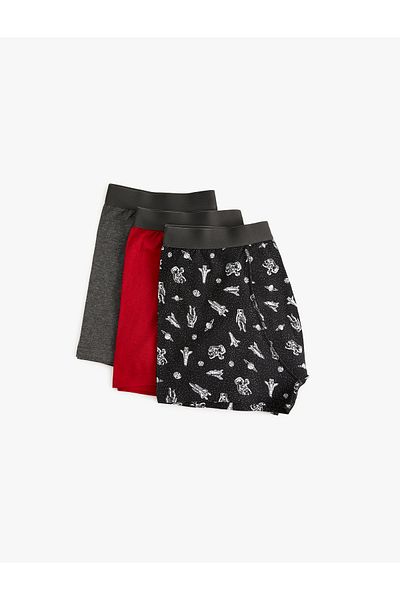 Koton Space Printed Cotton Boxer Σετ 3 τεμαχίων