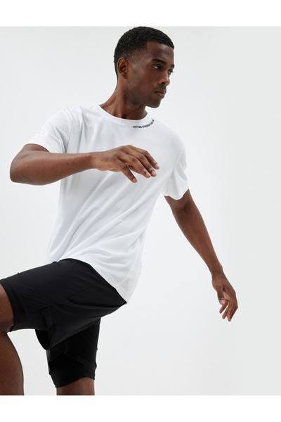 Koton Αθλητικό μπλουζάκι με κοντό μανίκι Crew Neck - Slogan Printed