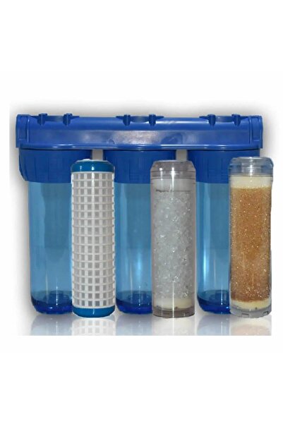 Aqualinda 10"üçlü Recineli-Silifozlu (Daire Girişi Reçine ve Sliphoslu Su Yum...