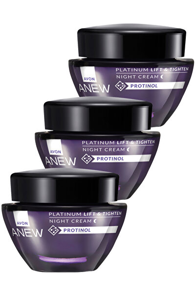 AVON Anew Platinum Lift & Tighten Gece Kremi 50 Ml. Üçlü Set